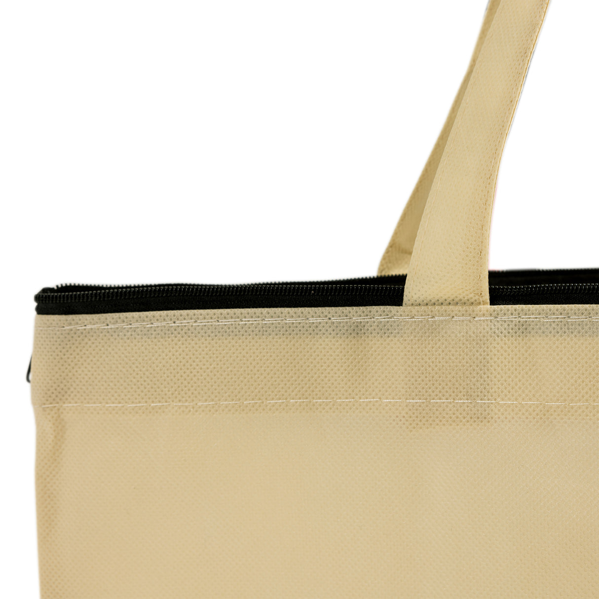 natural non woven zippered convention tote