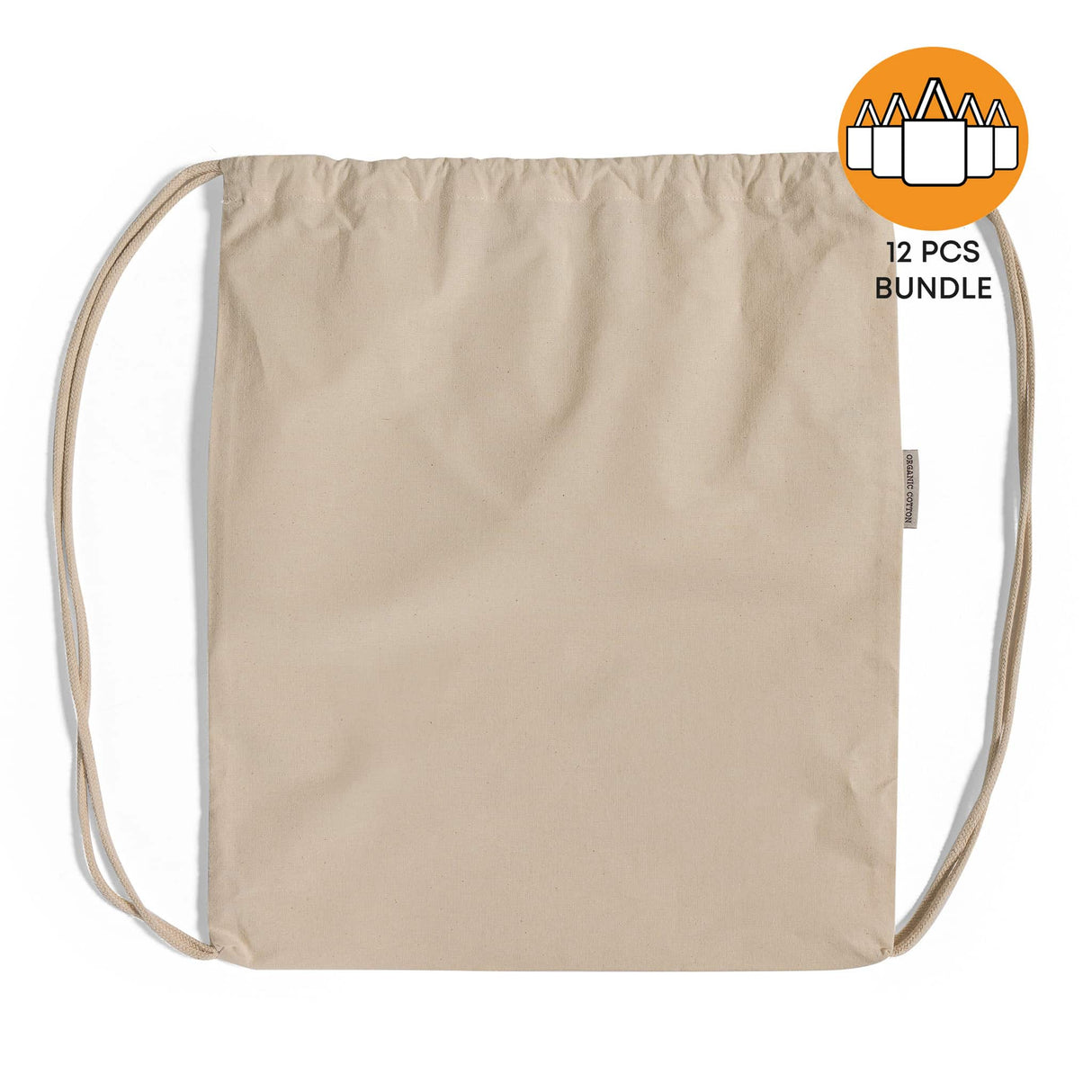 Organic Cotton Canvas Drawstring Bag Bundle