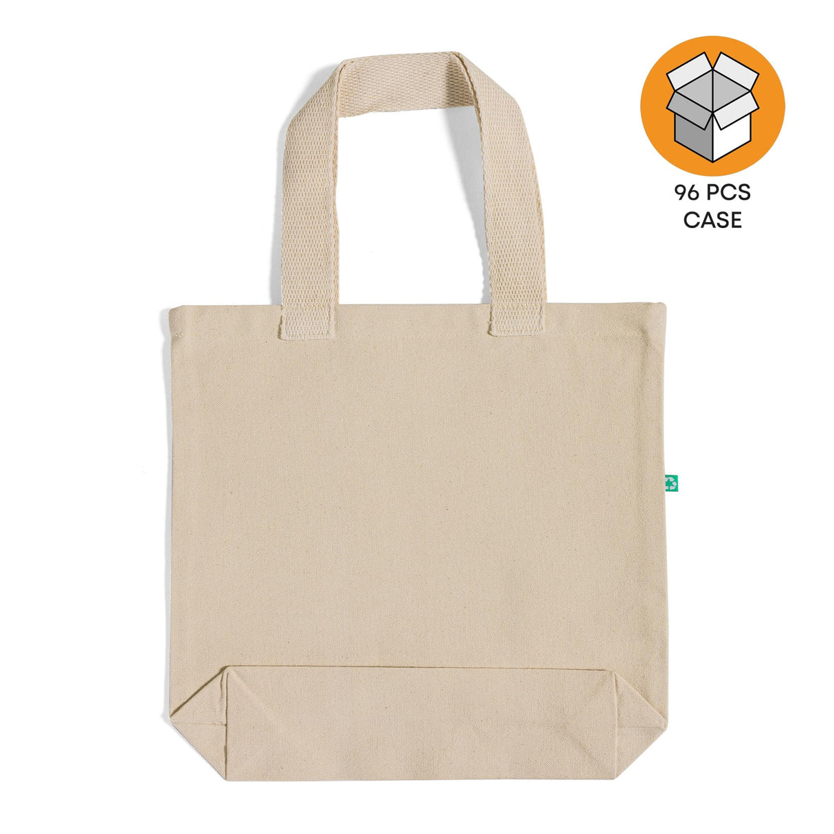 96 ct Recycled Canvas Tote Bag With Bottom Gusset - By Case