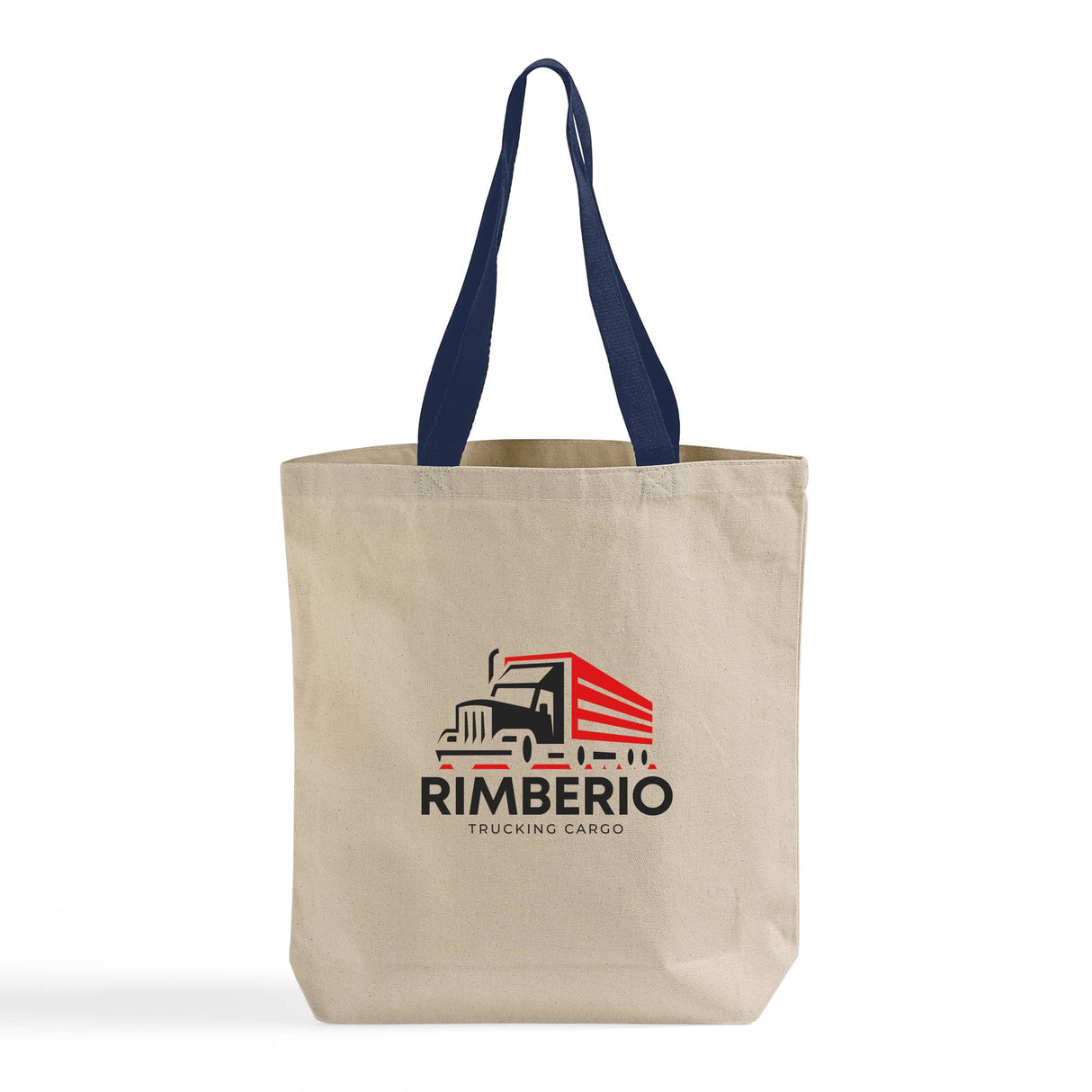 Color Handle Logo Custom Tote Bags - Canvas Tote Bags With Your Logo