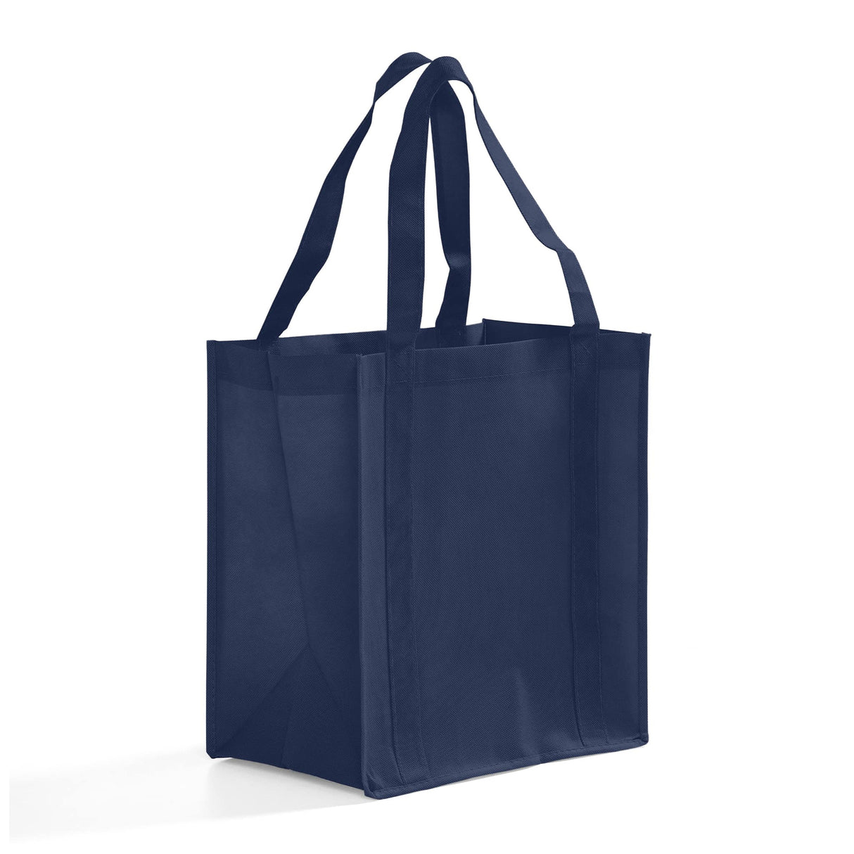 navy non woven tote with pl bottom