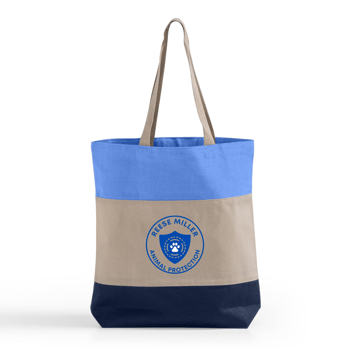 Customized Heavy Canvas Tote Bags Tri-Color - Personalized Tri-Color Tote Bags With Your Logo - TG259