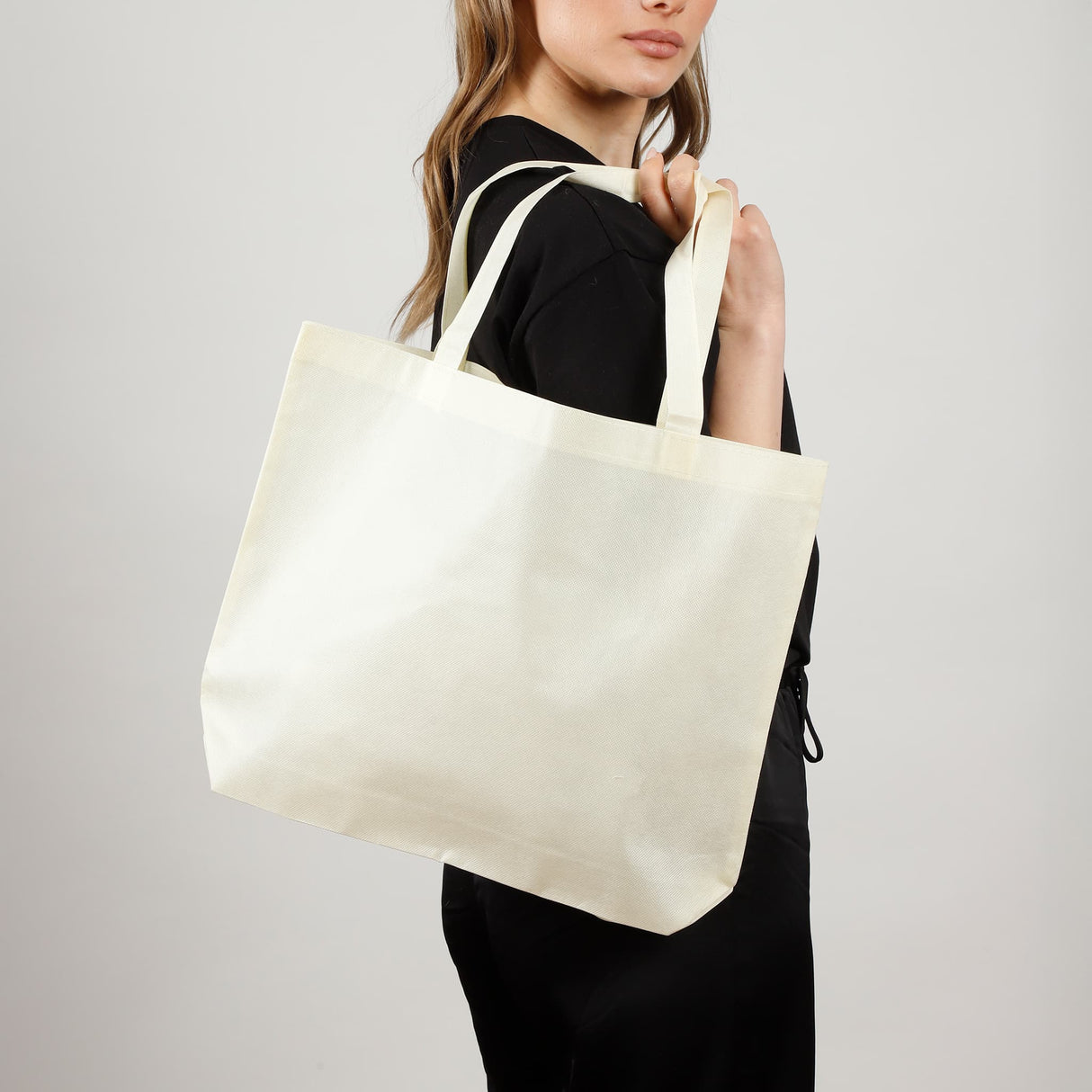 Non Woven Gusseted Tote Model