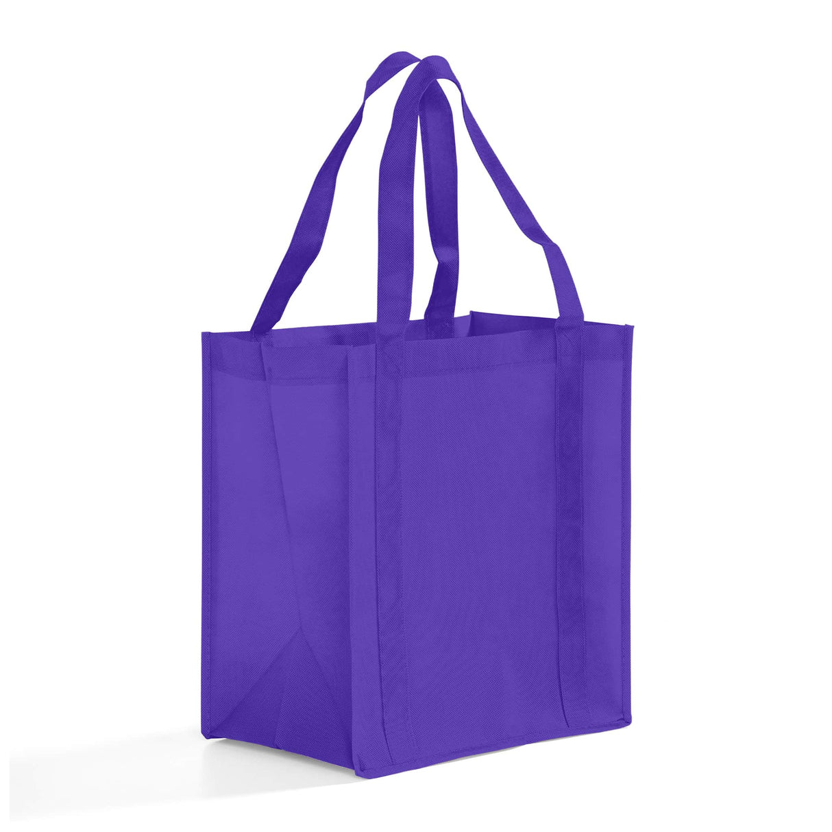non woven purple grocery tote bag