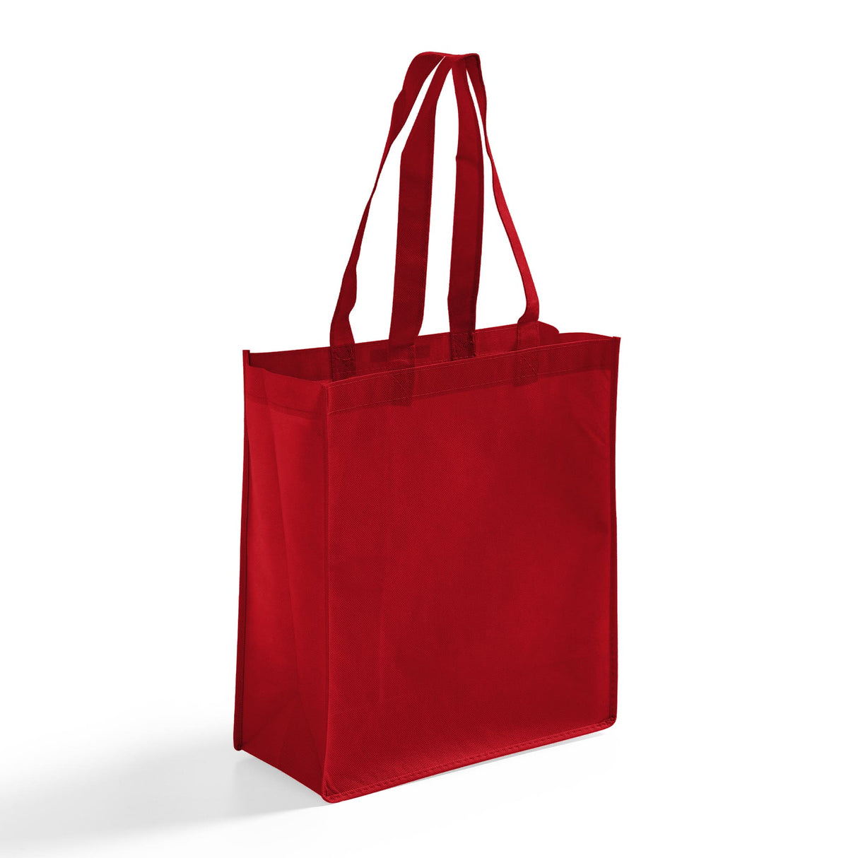 non woven red grocery tote bag