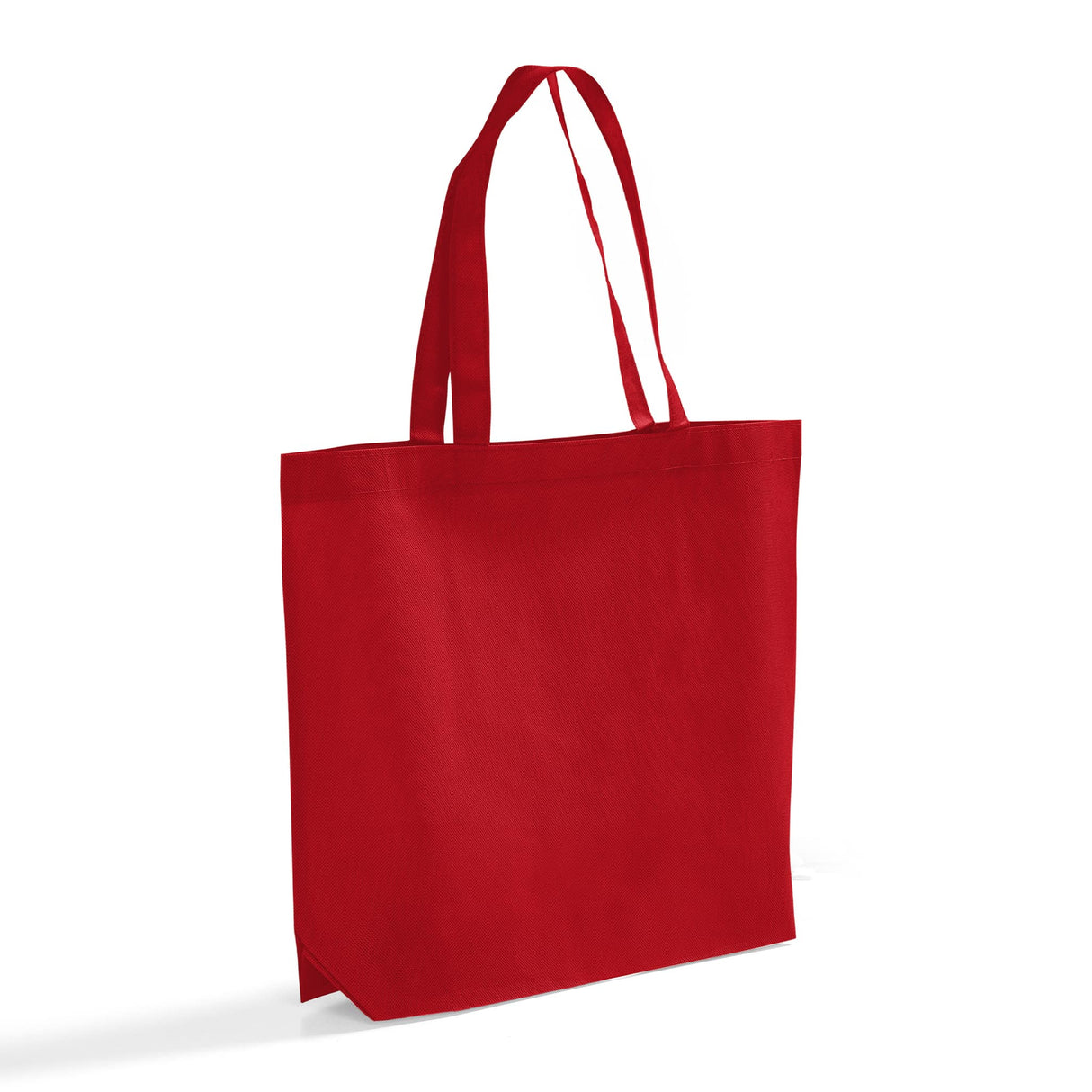 Non Woven Red Gusseted Tote