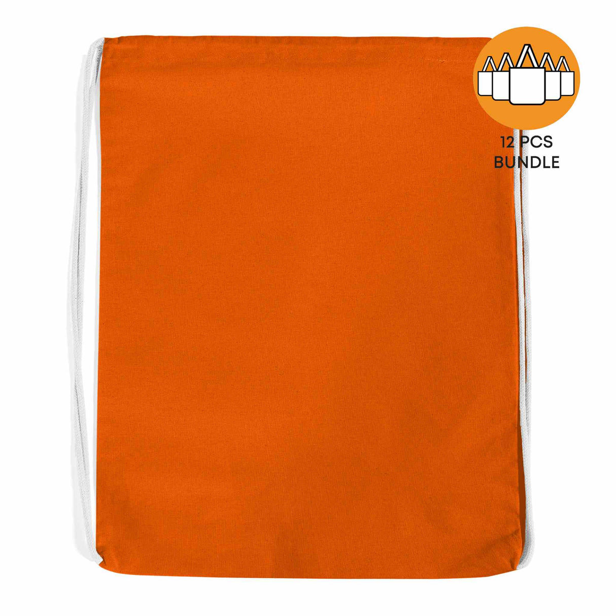 12 ct Economical Sport Cotton Drawstring Bag Cinch Packs - By Dozen