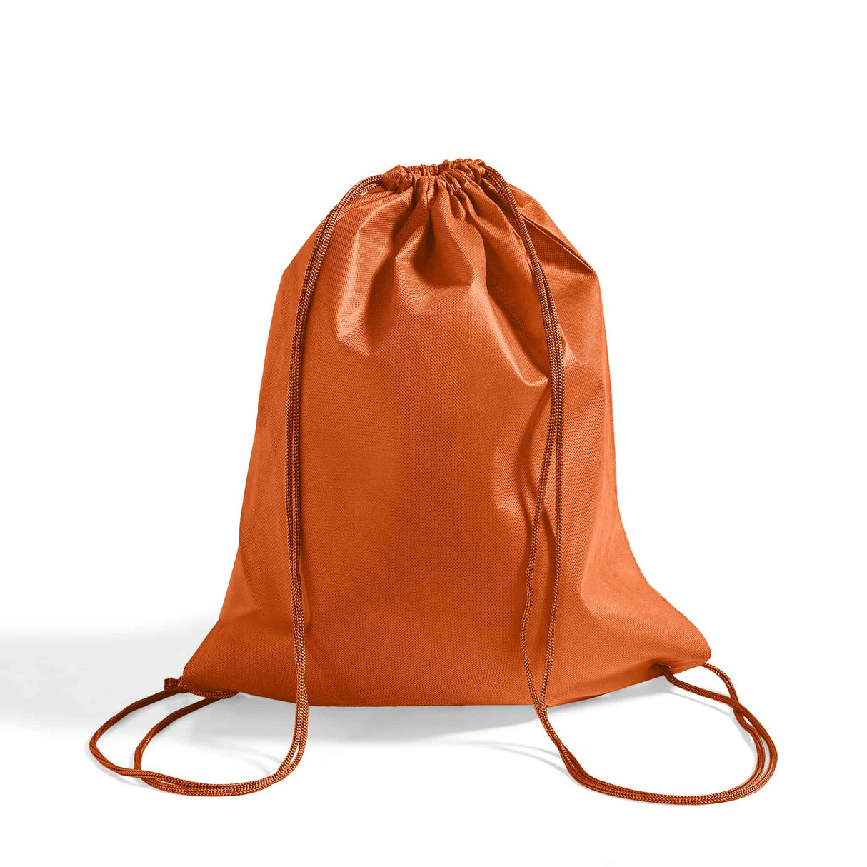 orange non woven drawstring bag