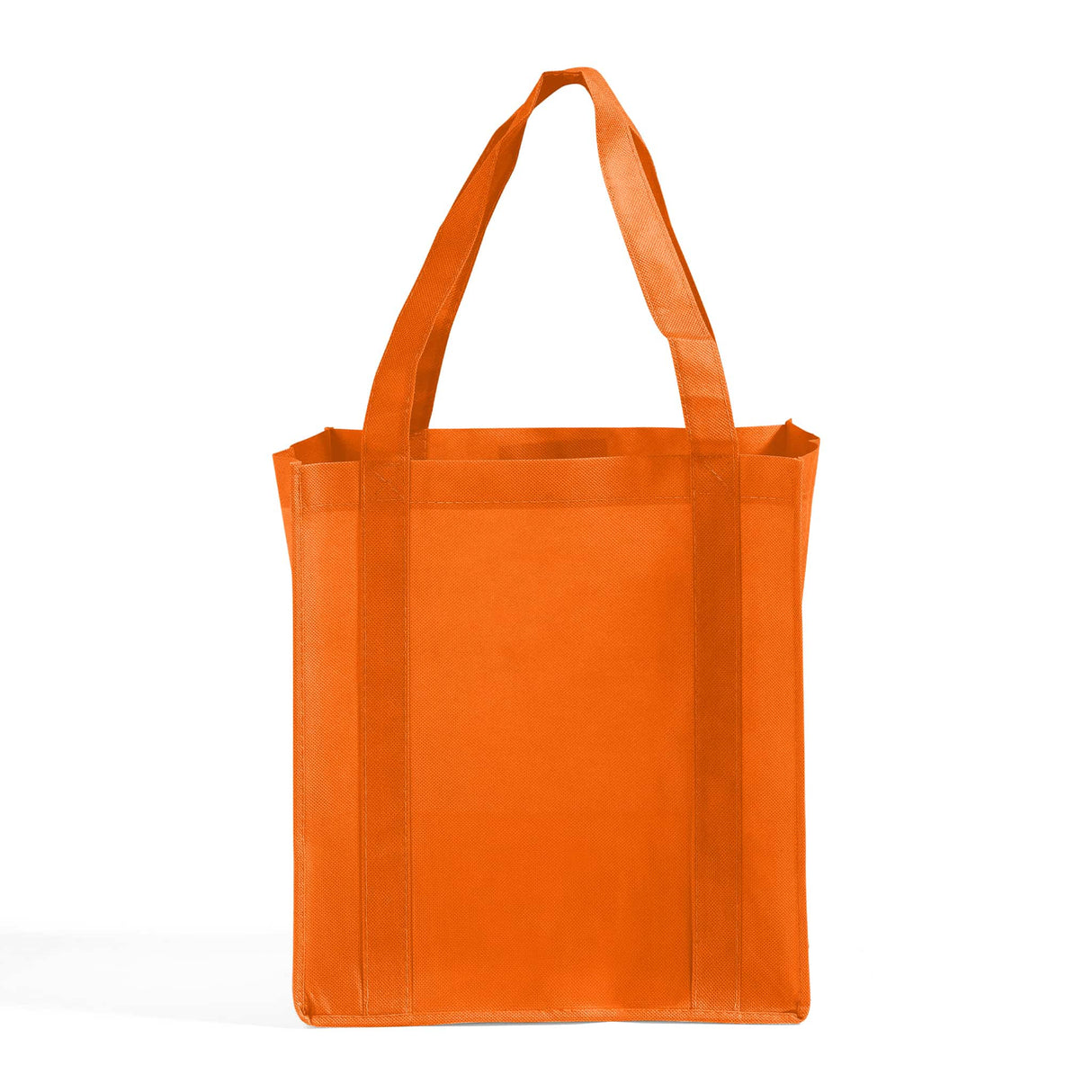 orange non woven grocery tote bag