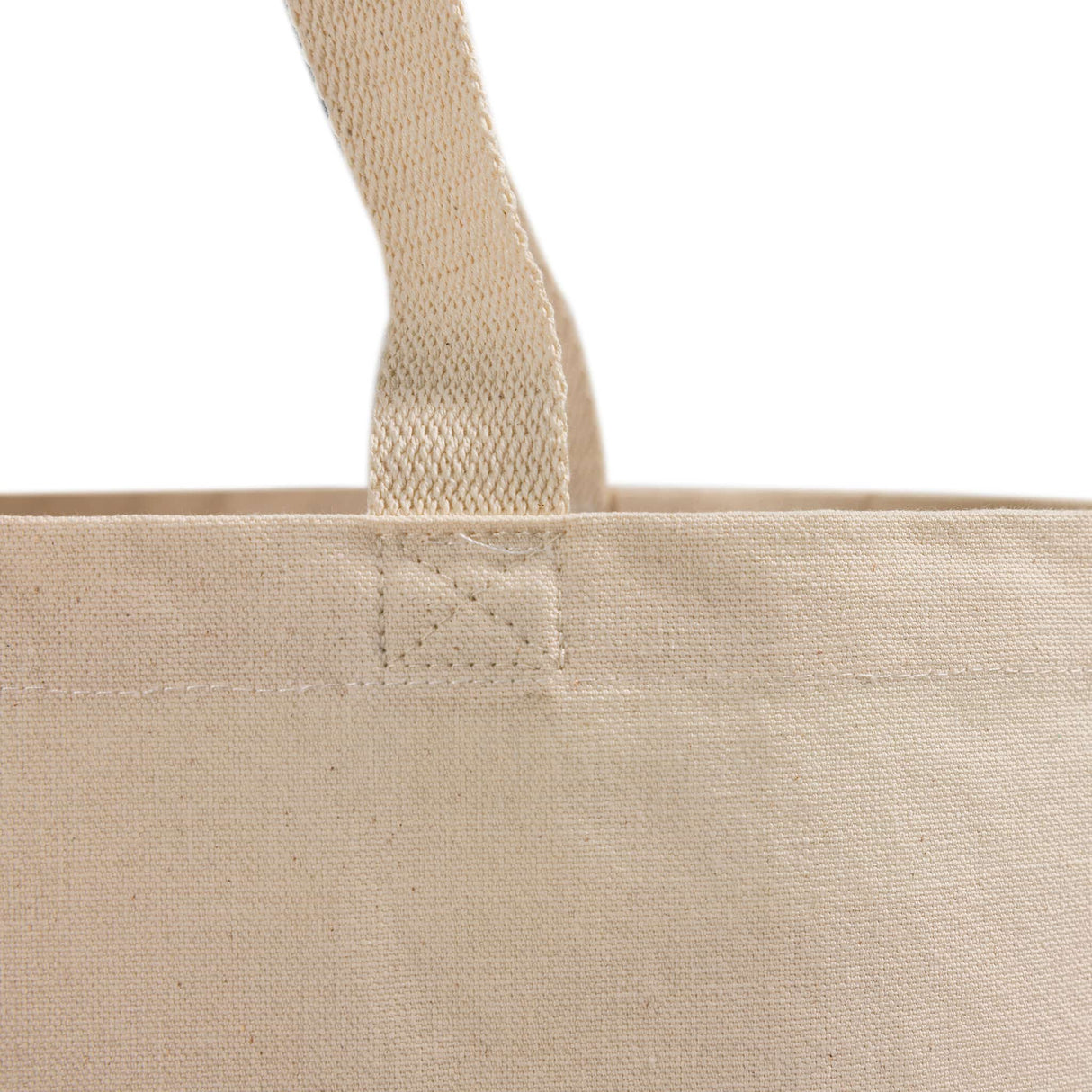 organic canvas tote bag detail