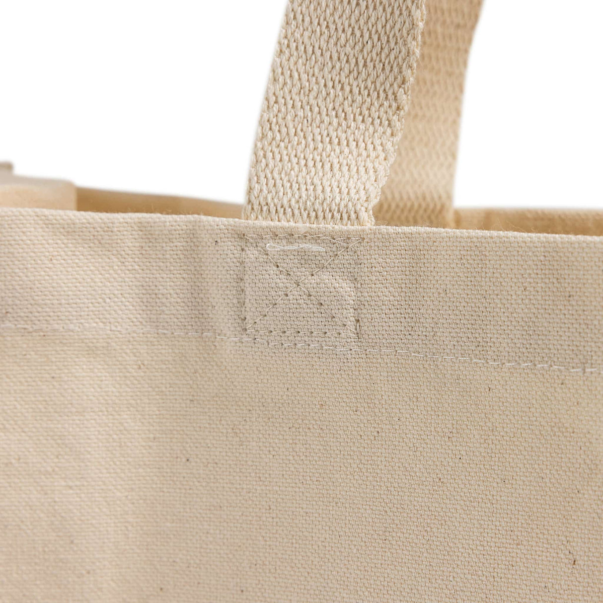 organic canvas tote handle detail
