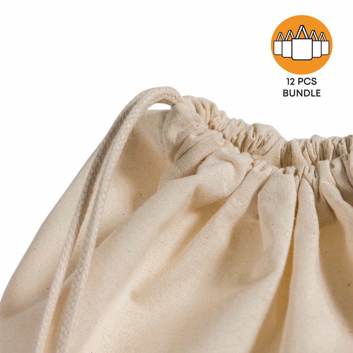 Organic Cotton Canvas Drawstring Bag Bundle