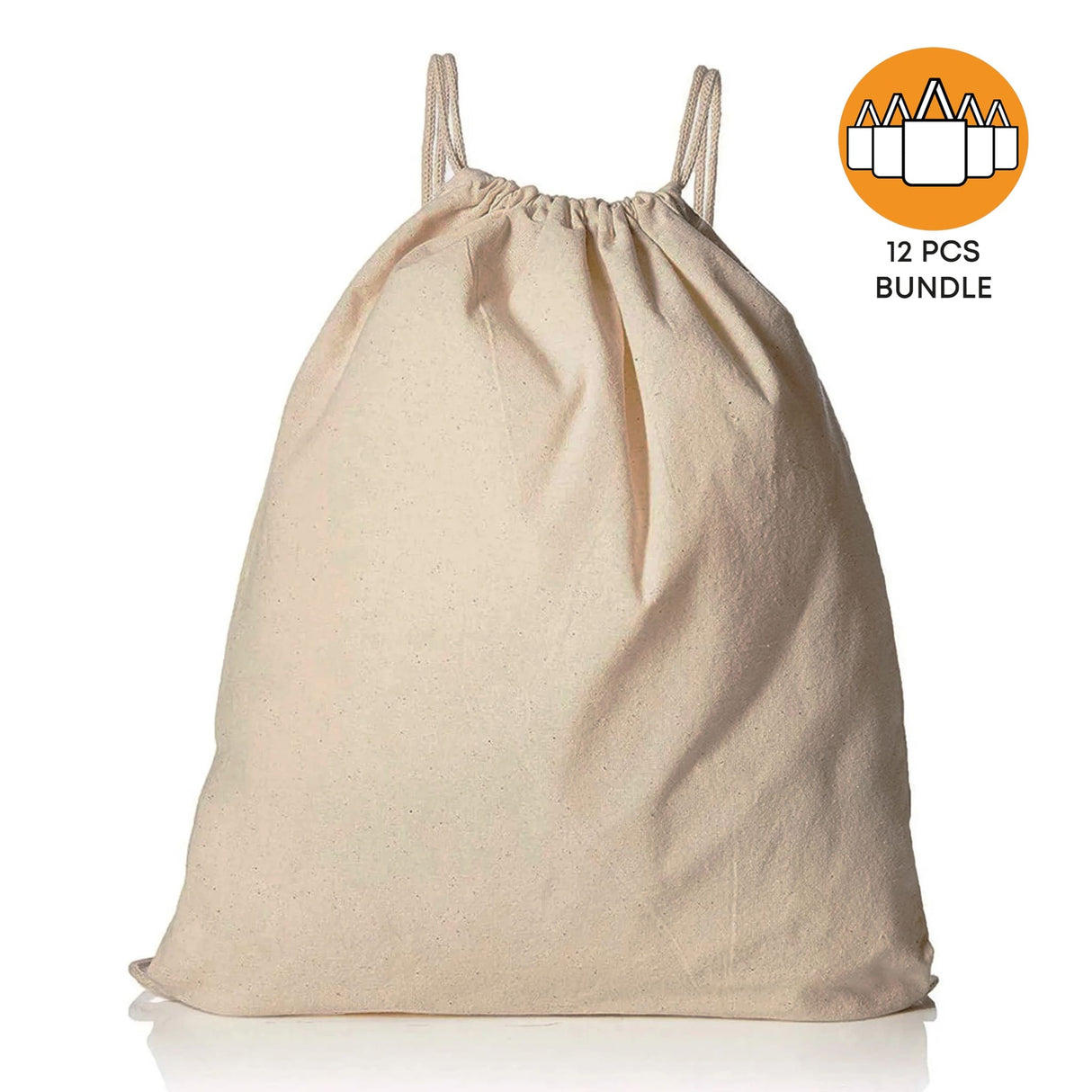 Organic Cotton Canvas Drawstring Bag Bundle