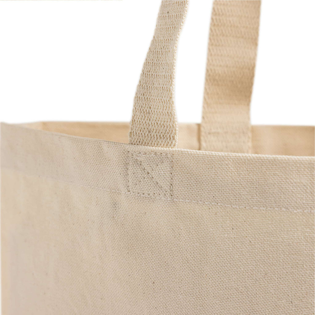 organic cotton heavy canvas handle detail
