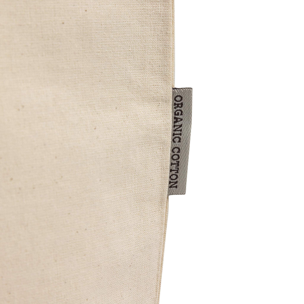 organic cotton tote bag detail