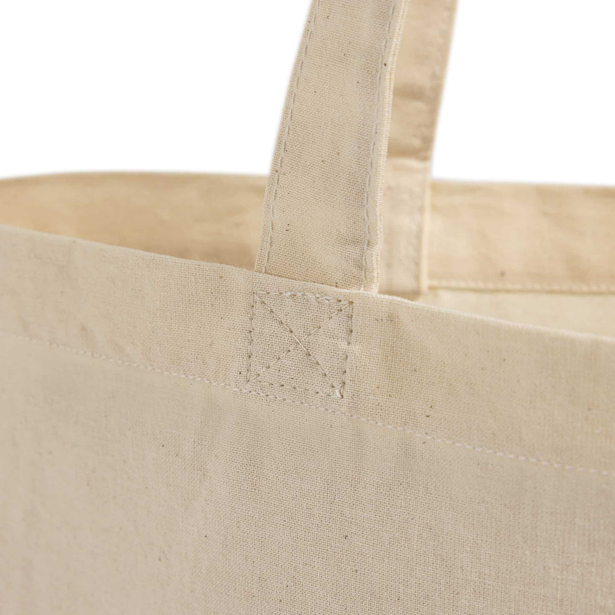 Organic Grocery Tote Bag Handle Detail
