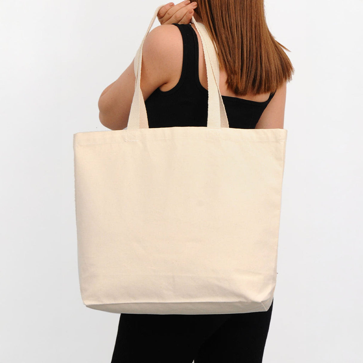 organic shopper tote bag model