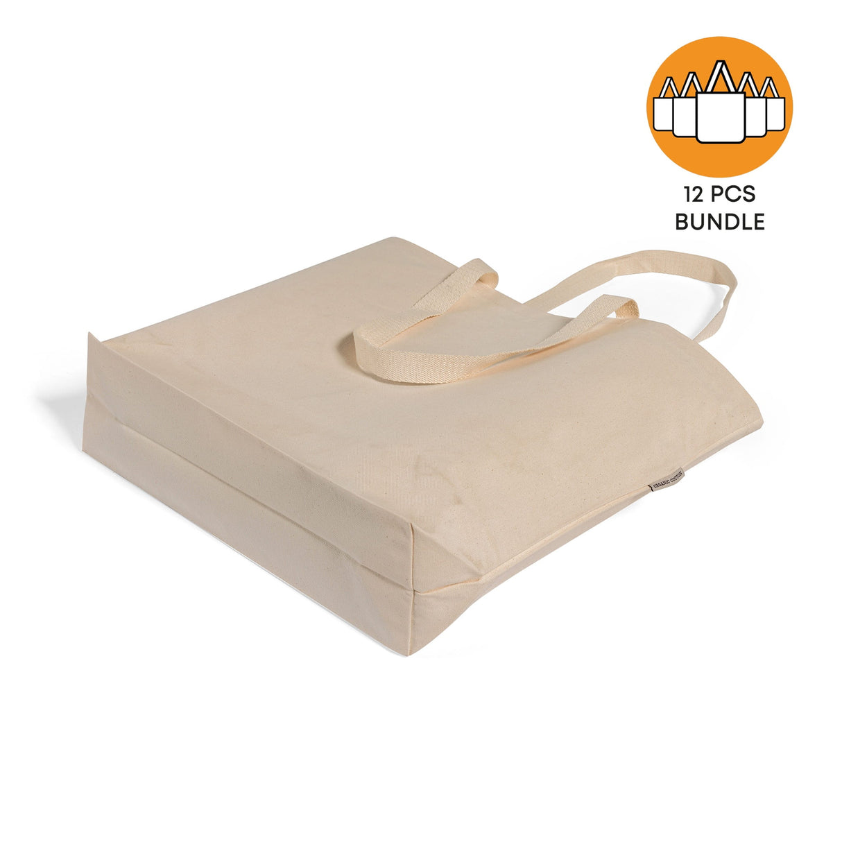 Large Organic Canvas Shopping Tote Bag