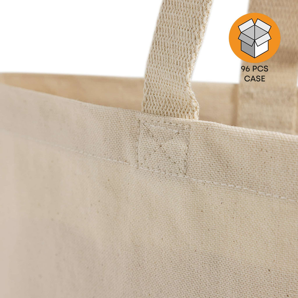 Large Organic Canvas Shopper Tote Case
