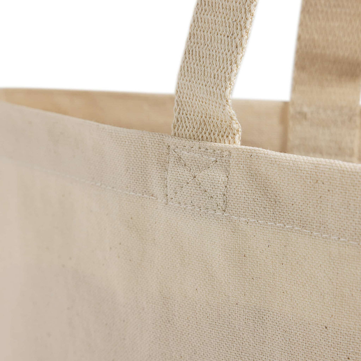 organic tote bag handle detail
