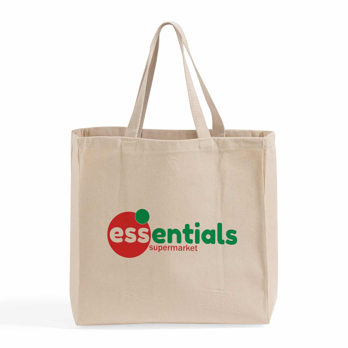 Over-the-Shoulder Cotton Twill Grocery Tote Bags Customized - Personalized Tote Bags With Your Logo - TF280