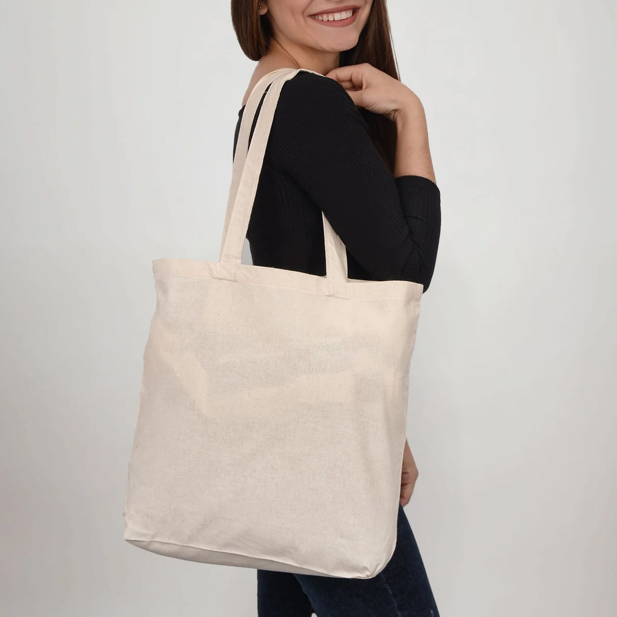 over the shoulder large tote bag model