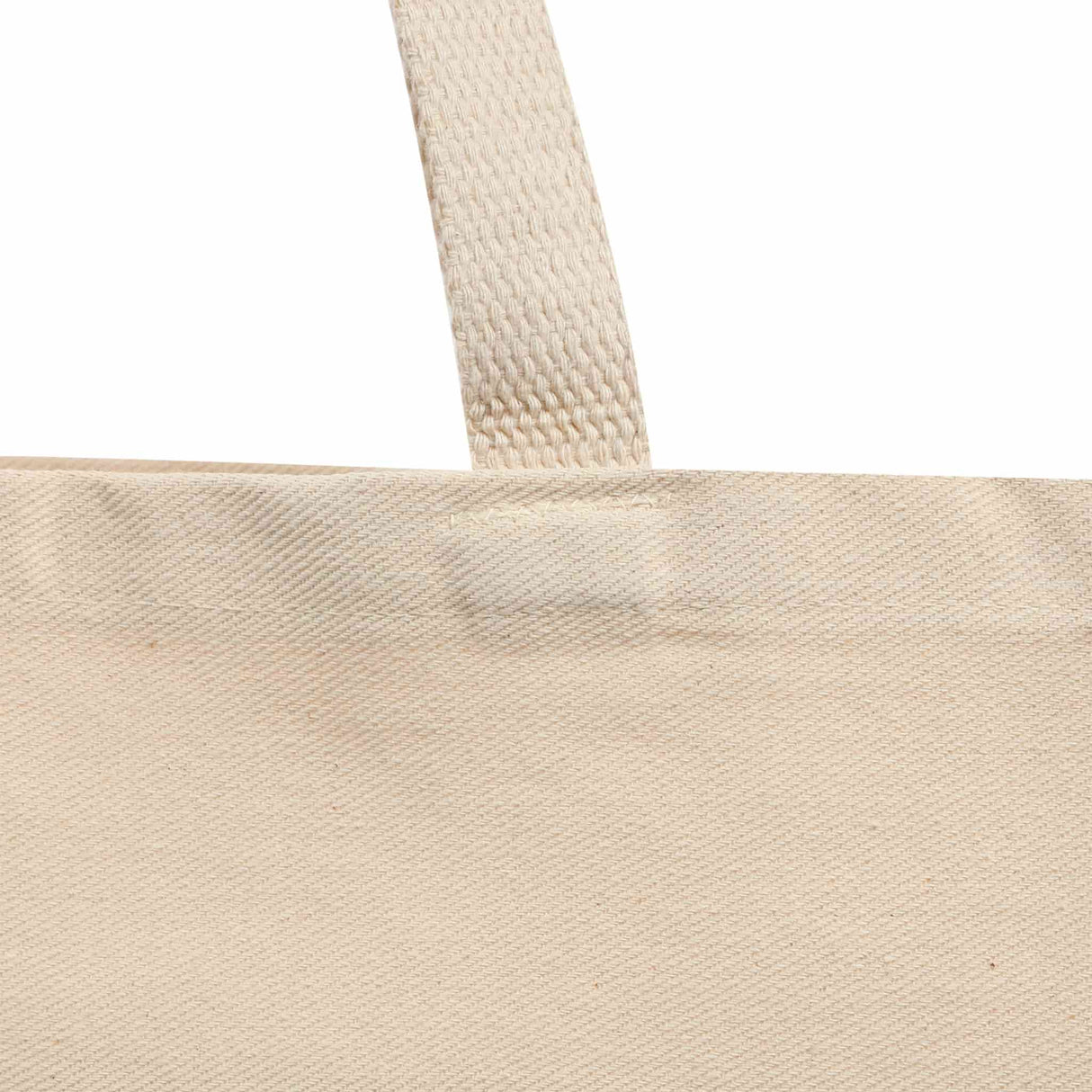 oversized jumbo cotton tote bag handle detail