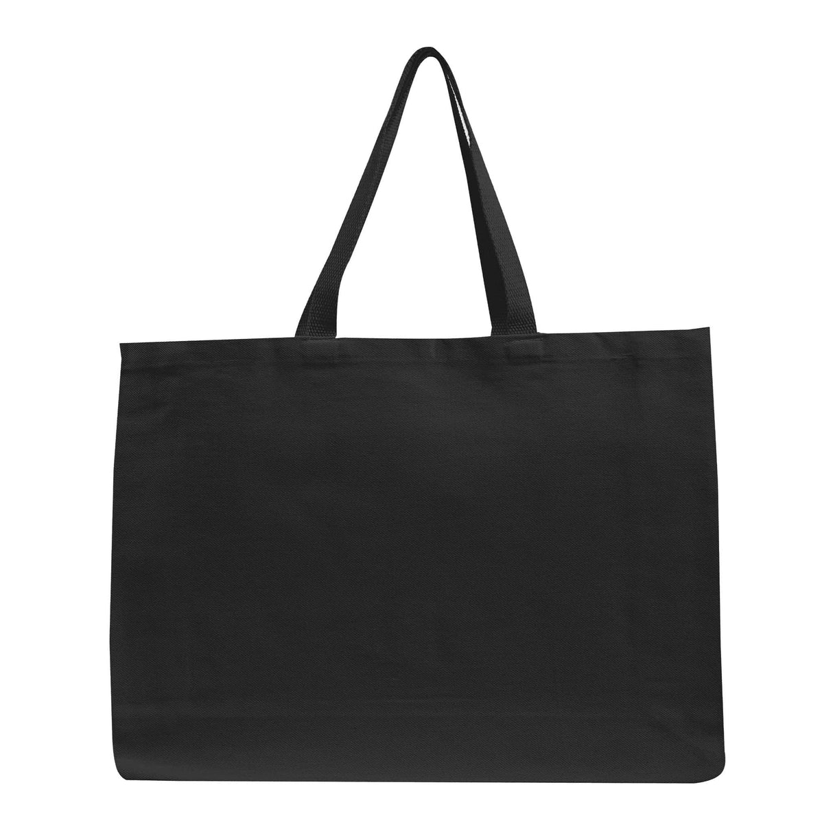 oversized jumbo twill black cotton tote bag