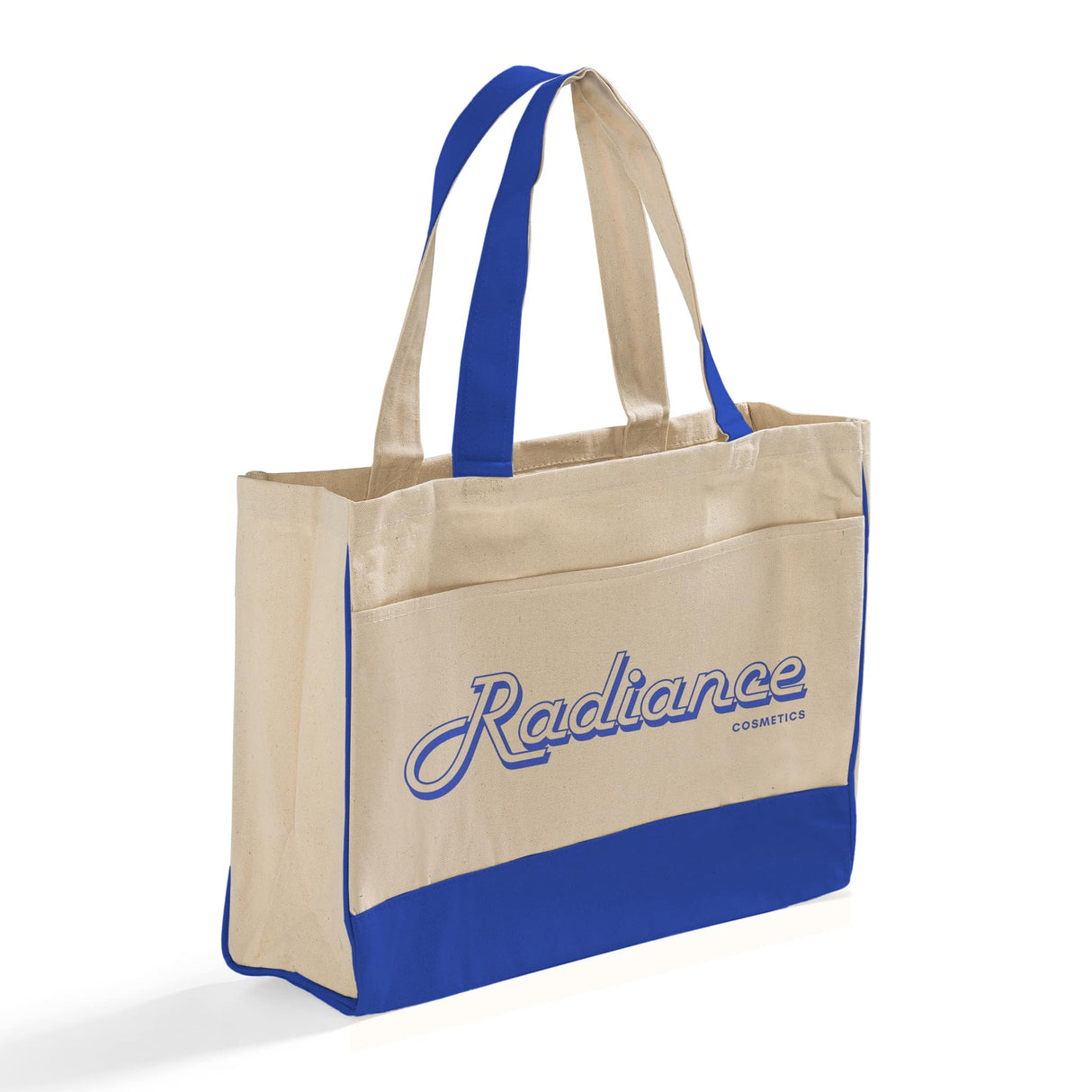 Customized Cotton Canvas Tote Bag with Inside Zipper Pocket - Personalized Tote Bags With Your Logo - TF214