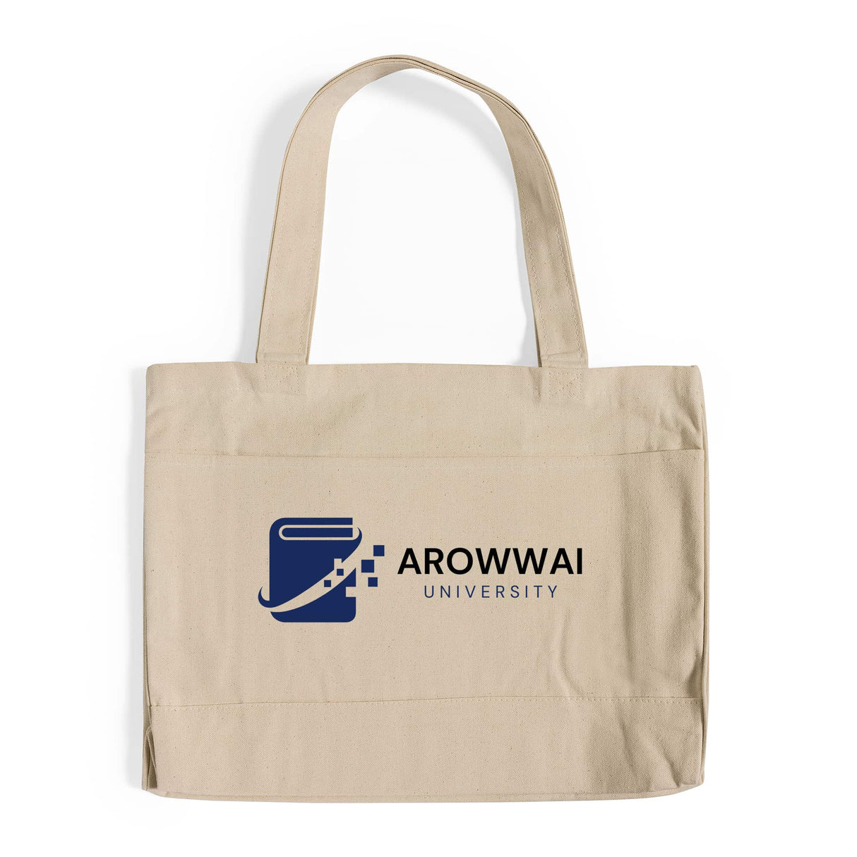 Customized Cotton Canvas Tote Bag with Inside Zipper Pocket - Personalized Tote Bags With Your Logo - TF214