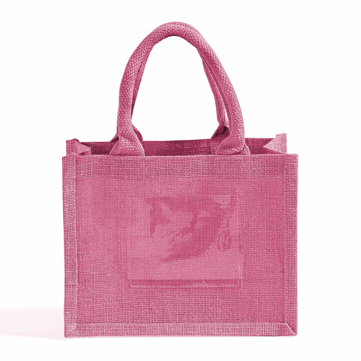 pink promotional jute bag
