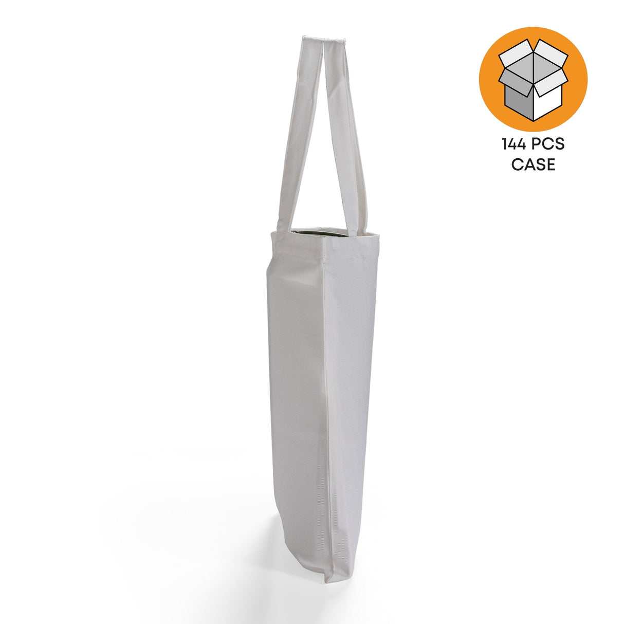 144 ct Sublimation 100% Polyester Canvas Tote Bags White - By Case