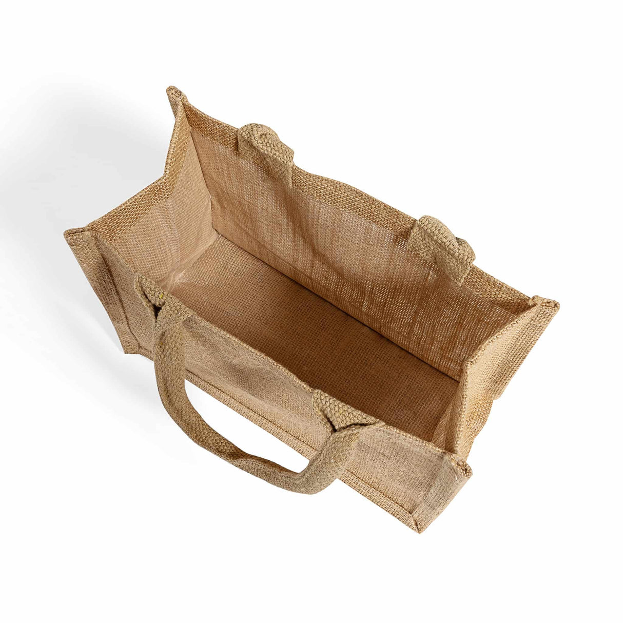 promotional jute bag inside detail