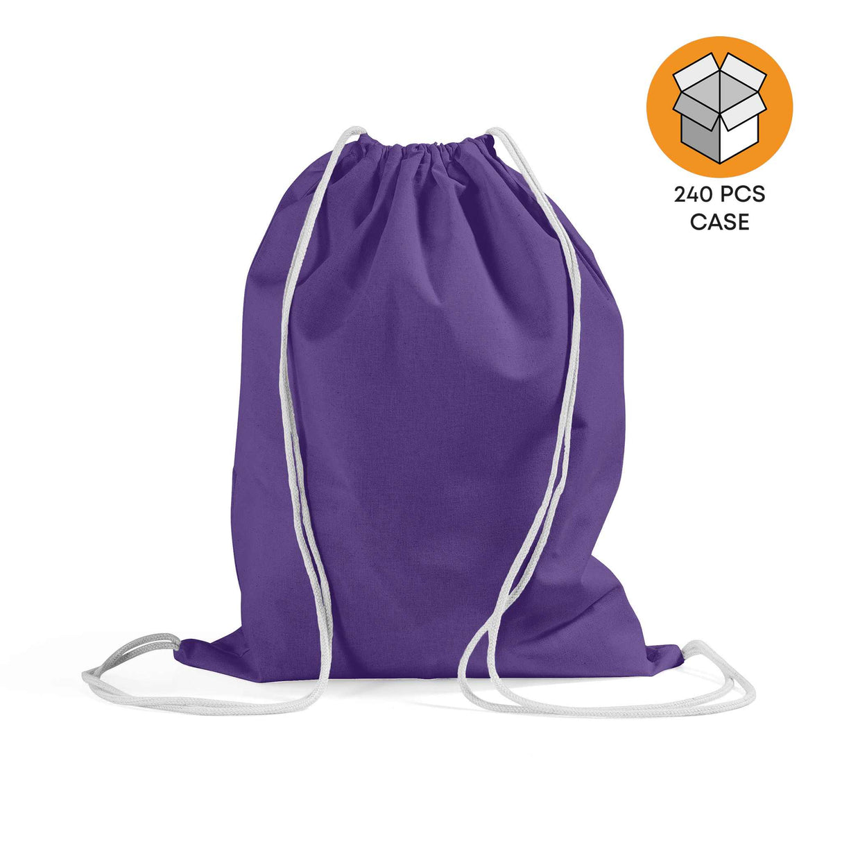 240 ct Economical Sport Cotton Drawstring Bag Cinch Packs - By Case