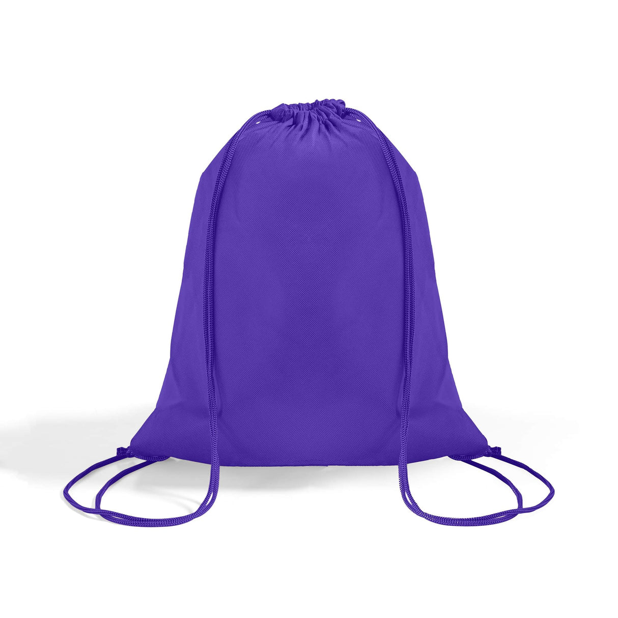 purple non woven drawstring bag