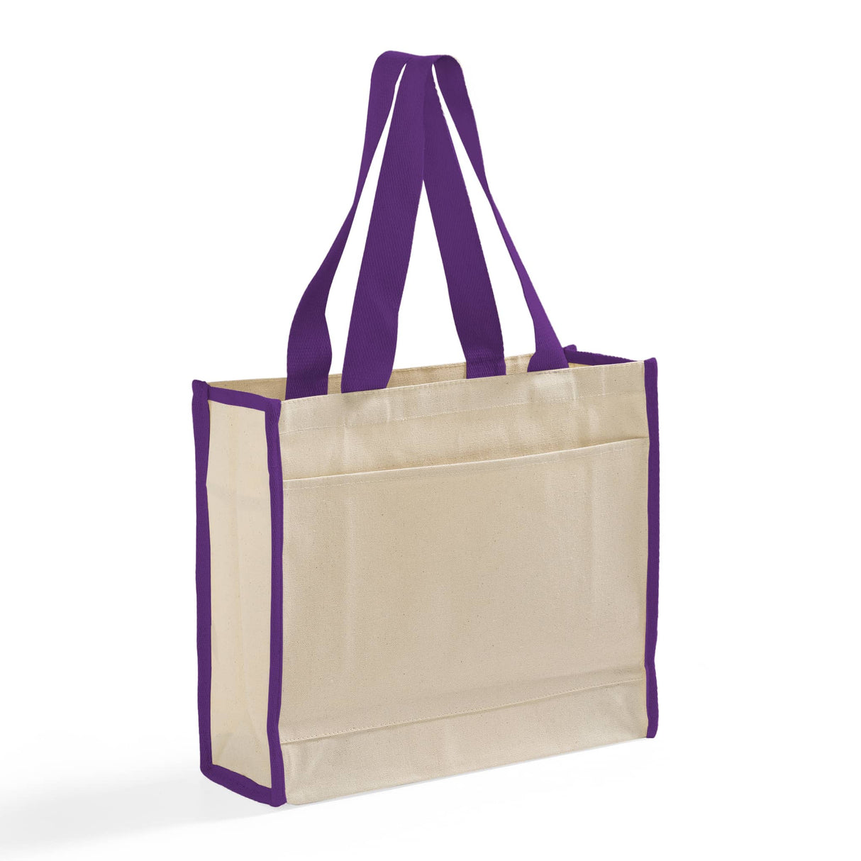Purple Trim Heavy Canvas Tote