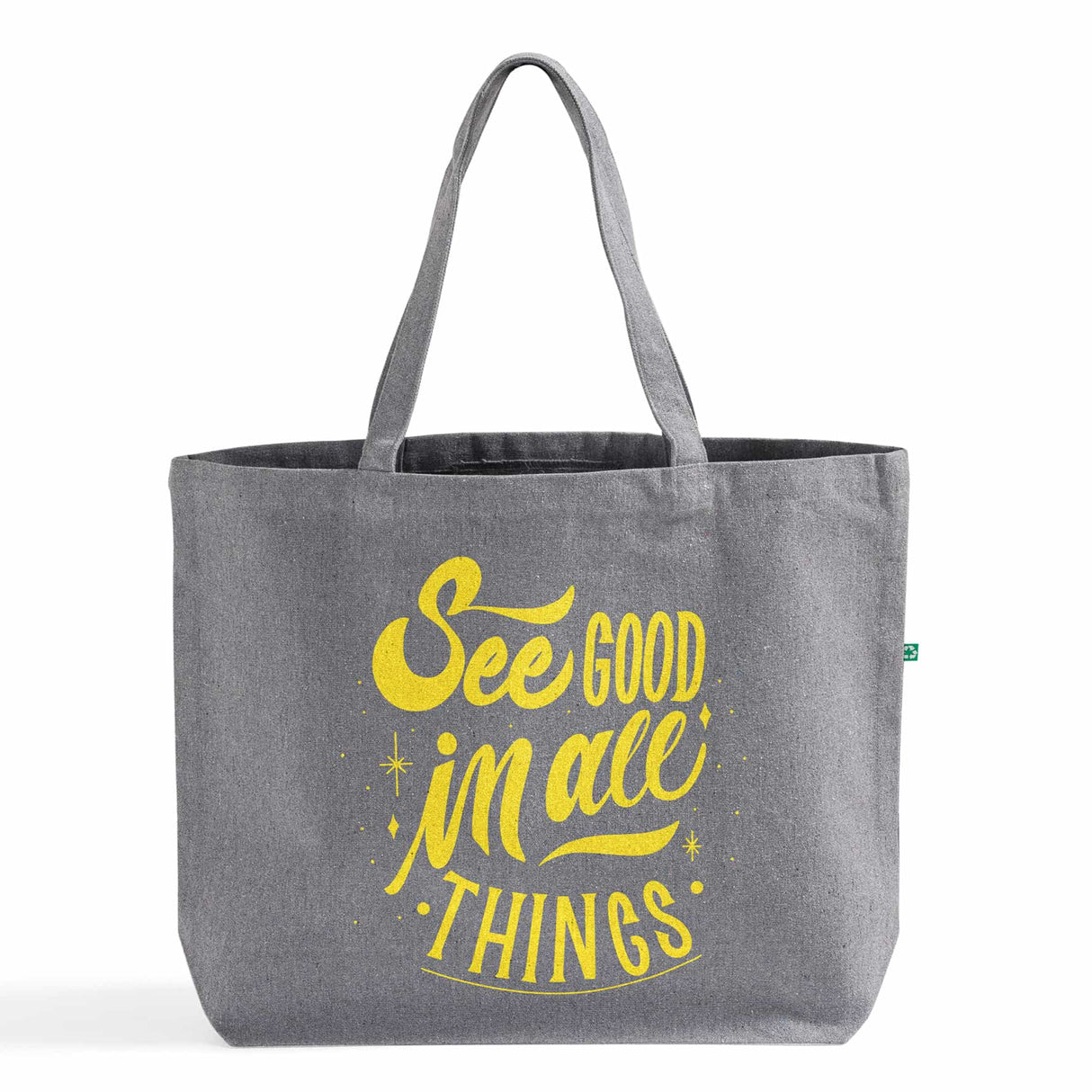 Large Eco Friendly Recycled Cotton Canvas Customized / Personalized Recycled Tote Bags With Your Logo - RC260