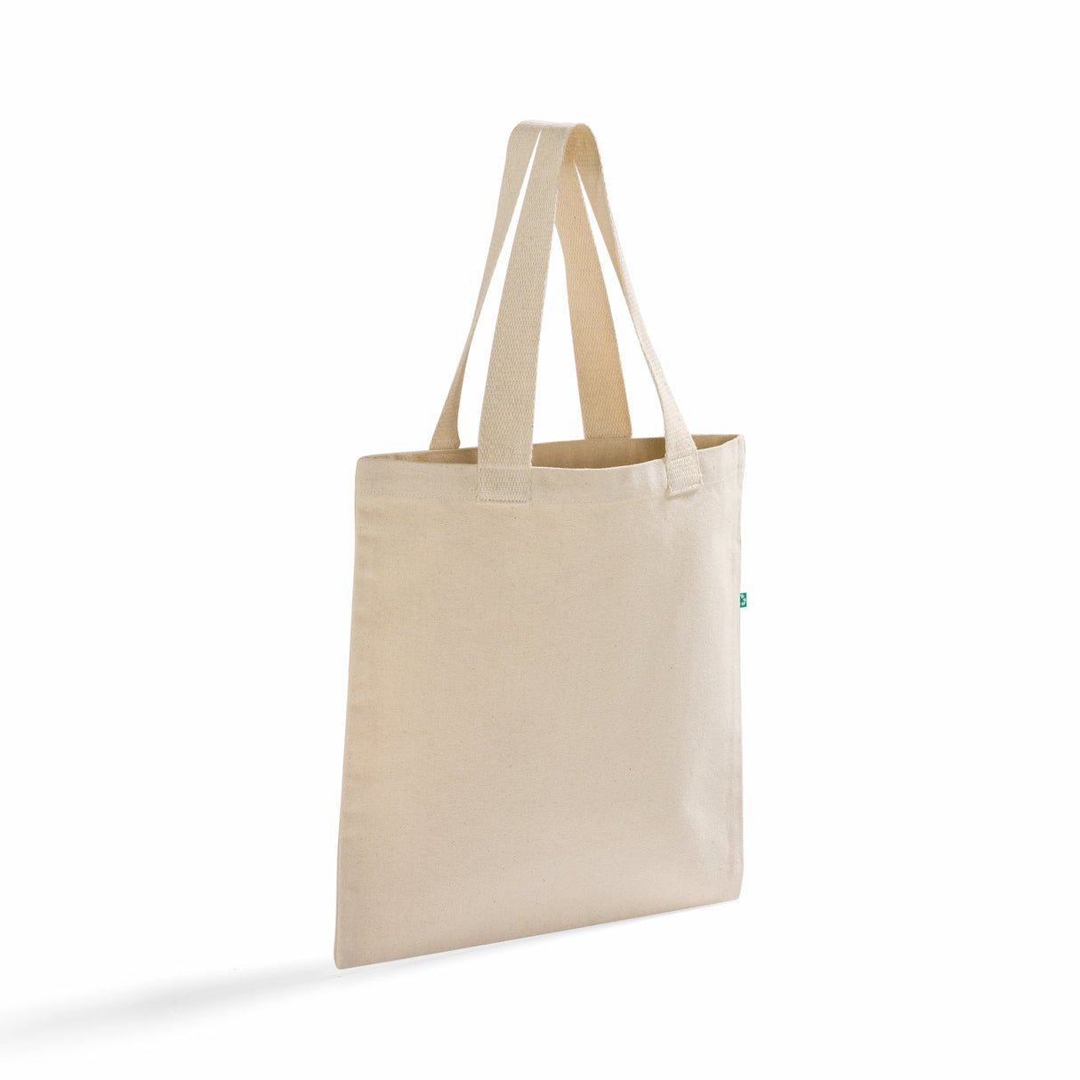 rc869 recycled canvas trendy flat tote angled