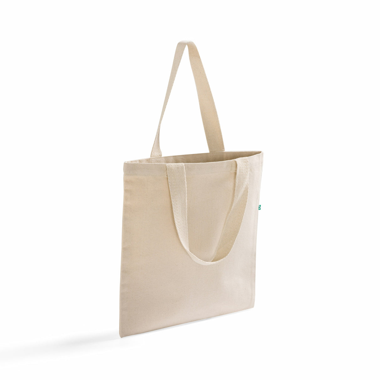 rc869 recycled canvas trendy flat tote angled2