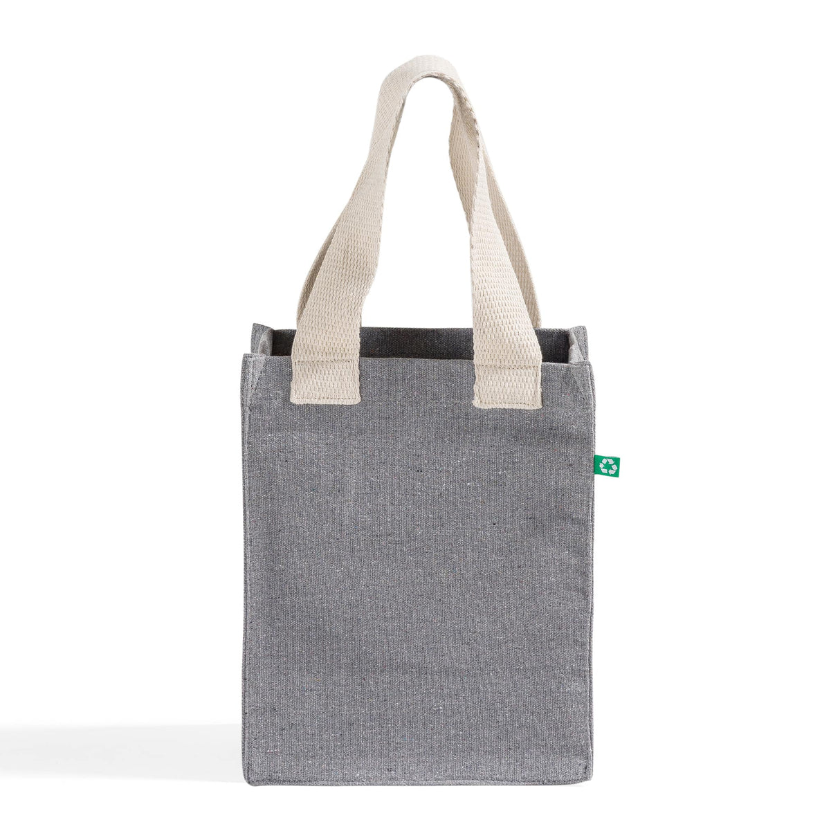recycled ash gray book tote bag