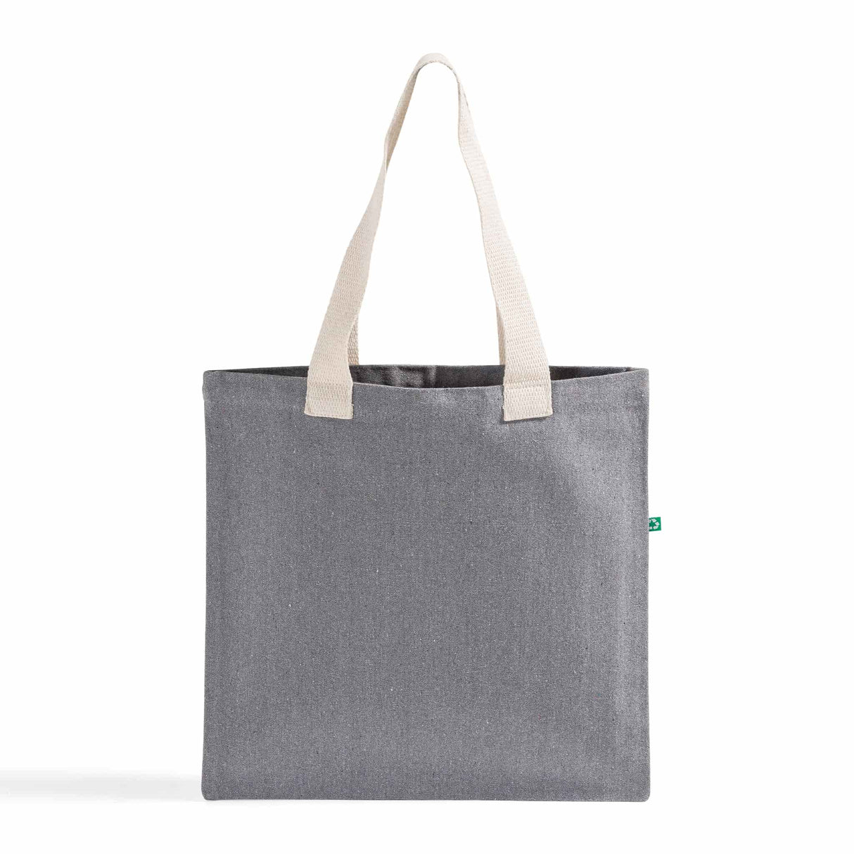 recycled ash gray canvas tote