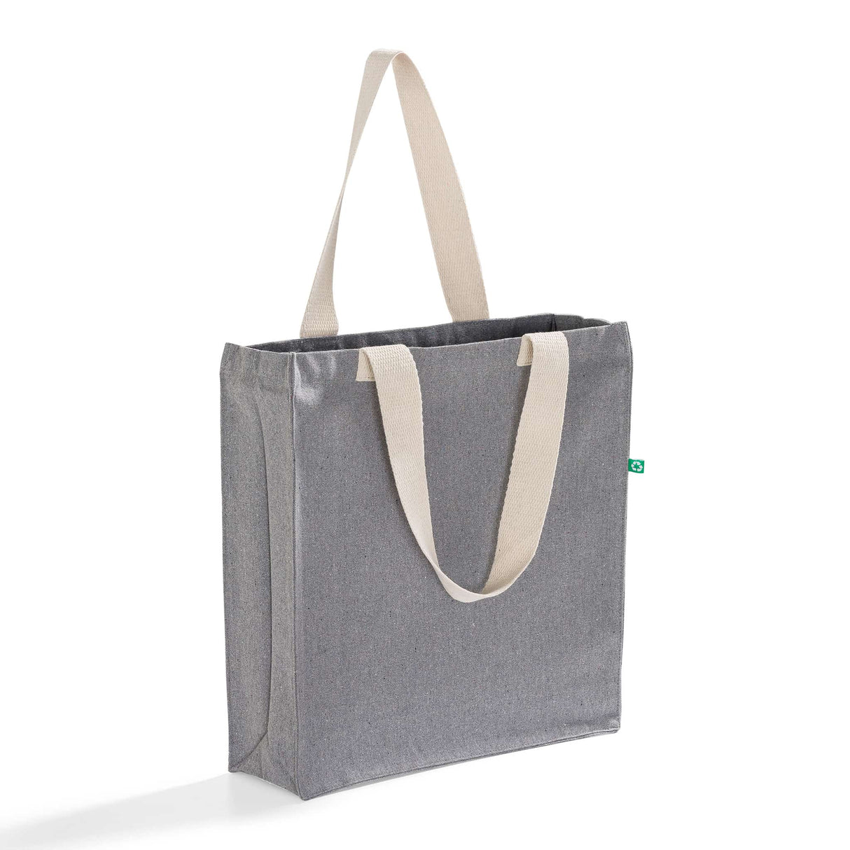 Recycled Ash Grey Heavy Canvas Tote With Gusset