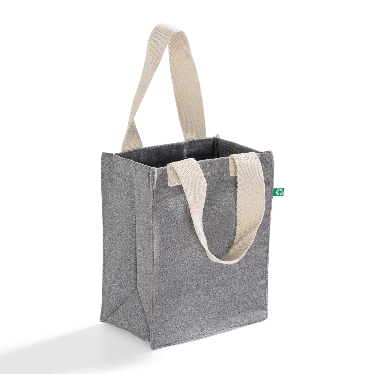 recycled canvas ash gray tote bag