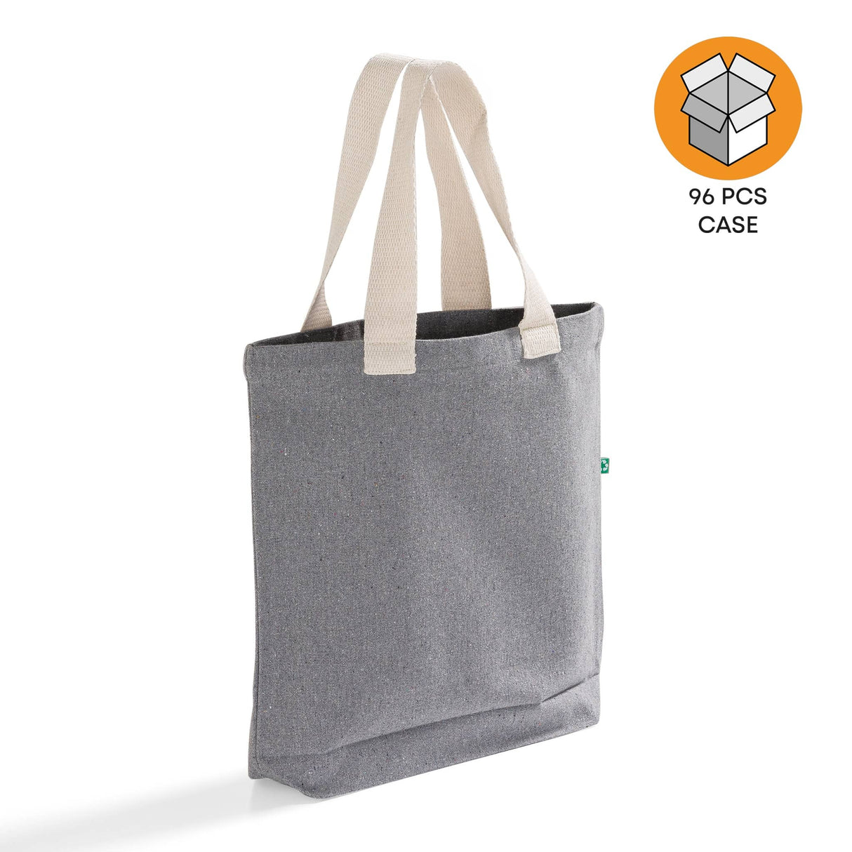 96 ct Recycled Canvas Tote Bag With Bottom Gusset - By Case