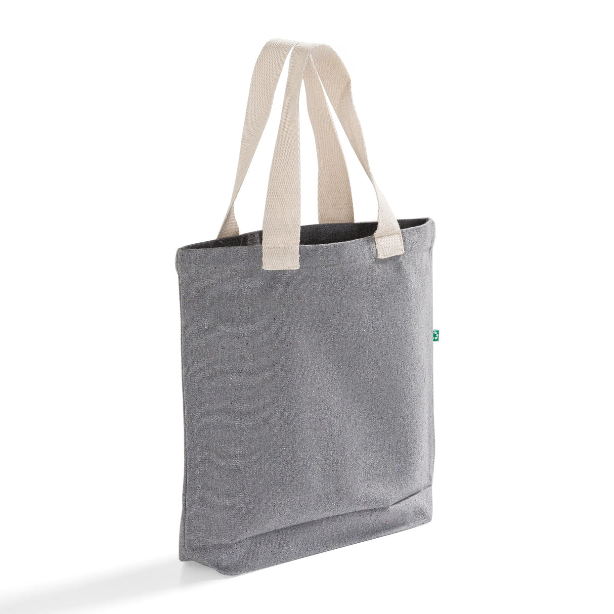 recycled canvas ash gray tote bag