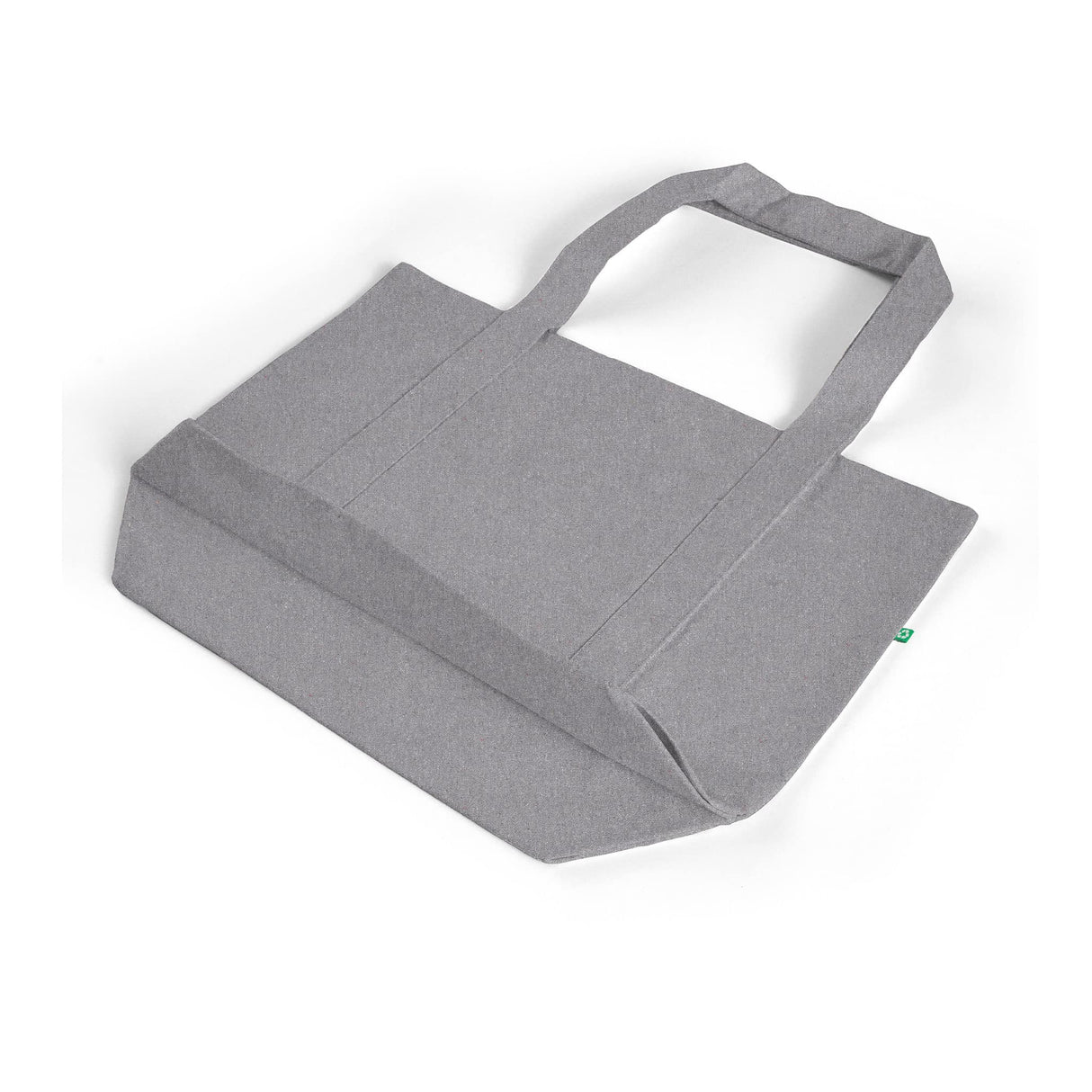 recycled canvas ash grey shopping bag