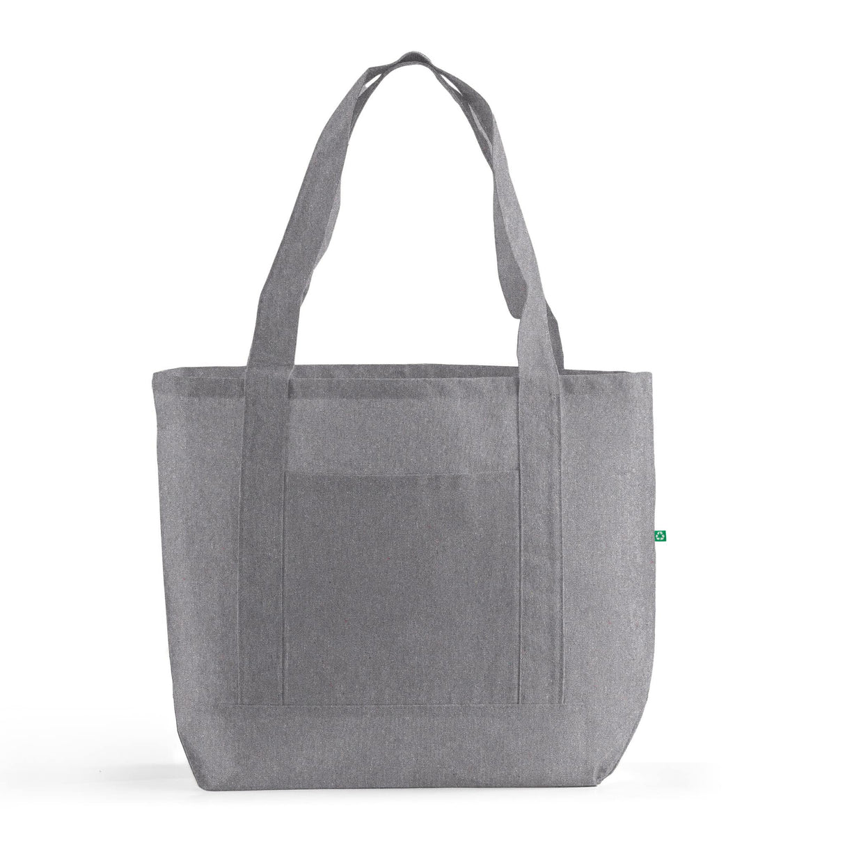 recycled canvas ash grey shopping tote