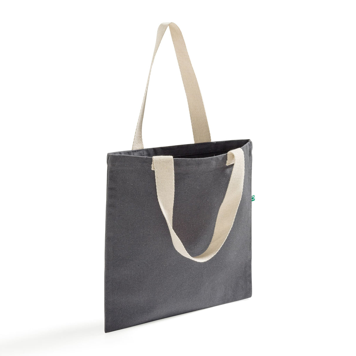 recycled canvas book charcoal color tote