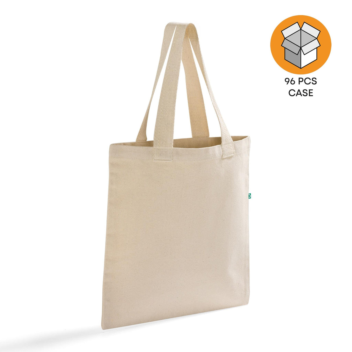 96 ct Recycled Canvas Flat Tote Bag / Basic Book Bag - By Case