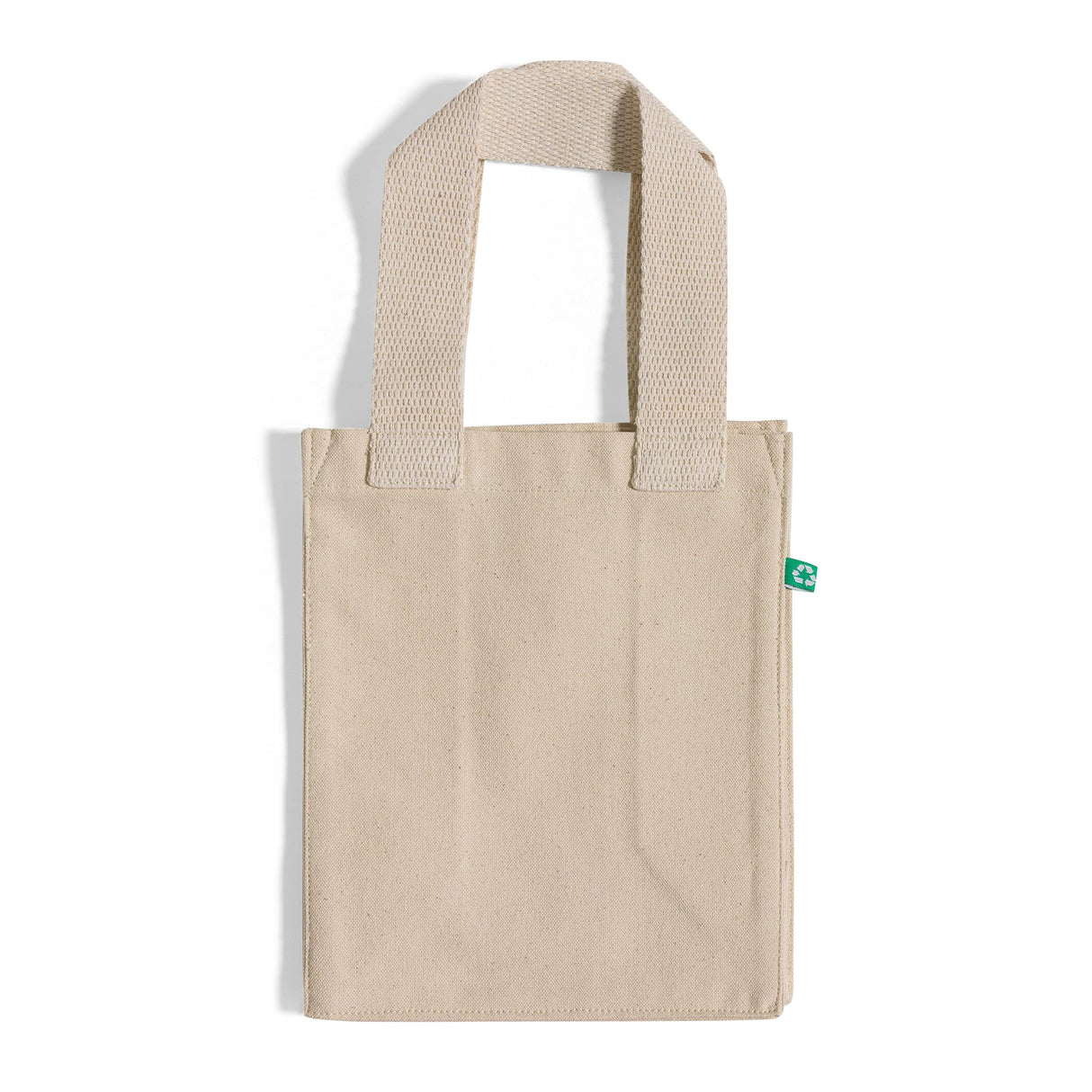 recycled canvas book tote bag with gusset